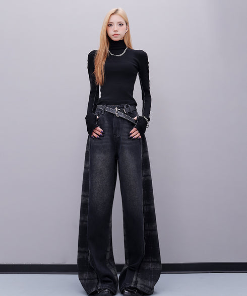 Plaid Switch Jeans